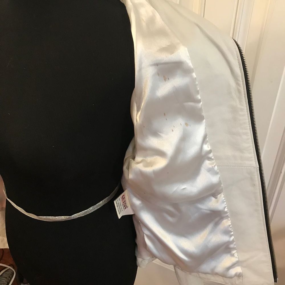 𝅺vintage GUESS 80’s Leather Jacket Rare Find - Picture 9 of 10